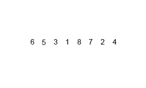 排序一组数字