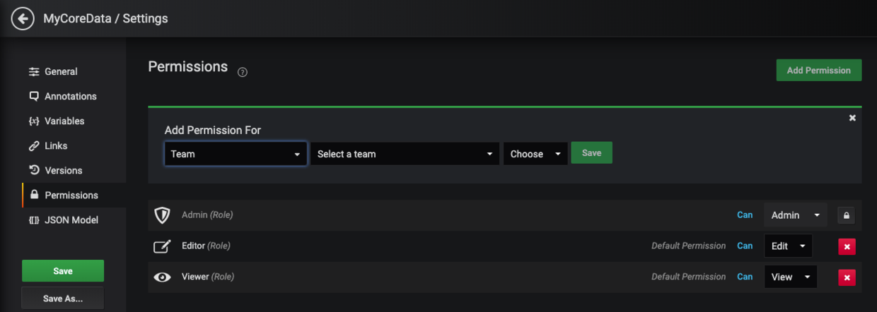 Dashboard 权限管理