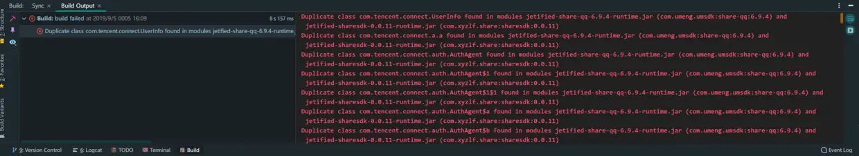 Gradle依赖冲突报错