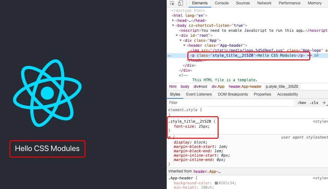 默认运行支持CSS MOdules