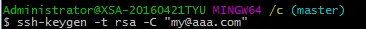 ssh-keygen -t rsa -C