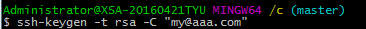 ssh-keygen -t rsa -C