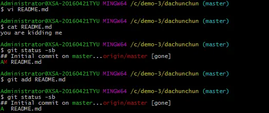 修改文件后要重新add进去