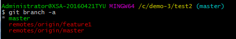 在git中查看github上的分支