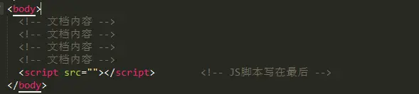 JS脚本引入的书写位置