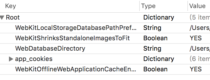 Preference中的Cookies.plist
