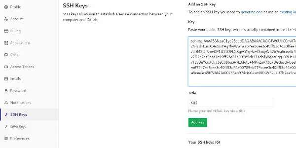 Adding key file data to GitLab