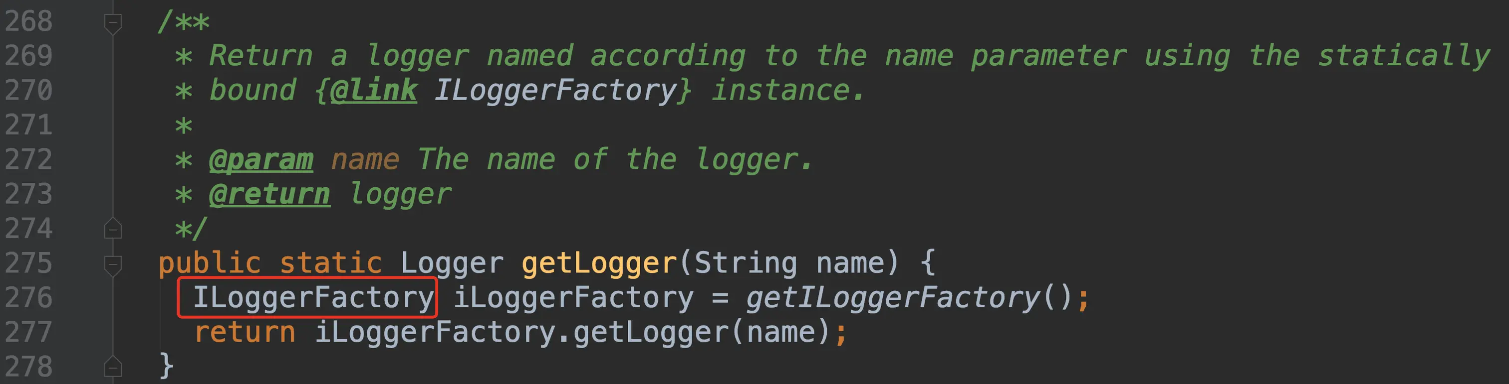 LoggerFactory#getLogger(String name)