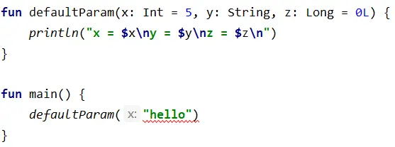 默认参数一般放到最后