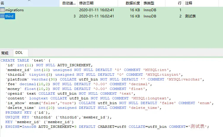 thinkphp5.1中的数据库迁移和数据填充