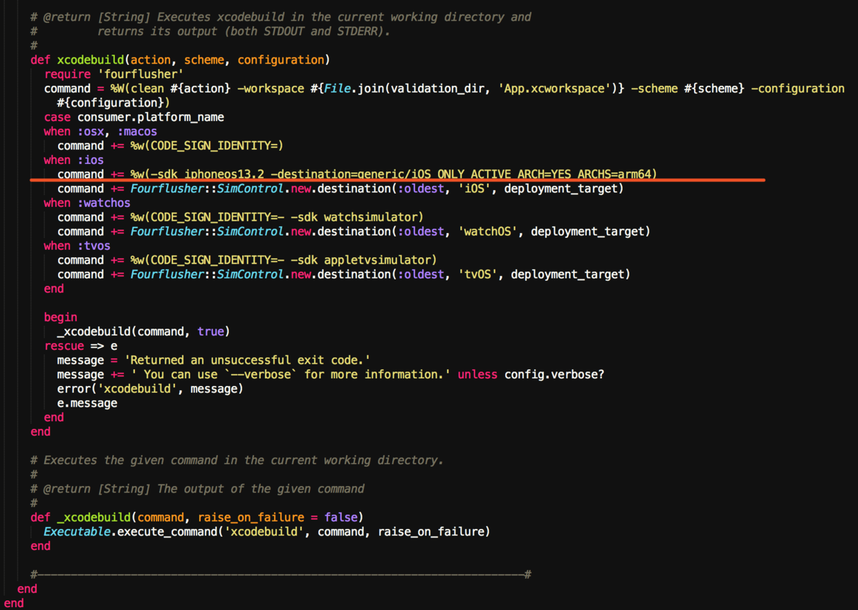 截图为 cocoapods v1.5.3