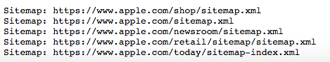 apple sitemap 文件
