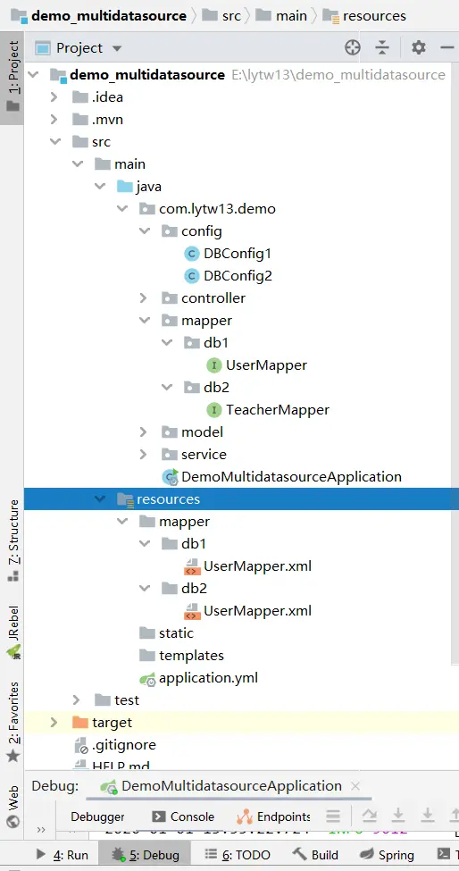 springboot_multiDatasource_jiegoutu