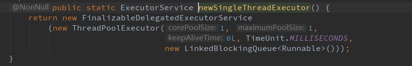 newSingleThreadExecutor源码