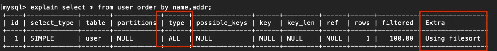 Orderby 排序优化