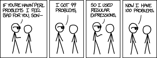 正则表达式问题 来源：xkcd.com