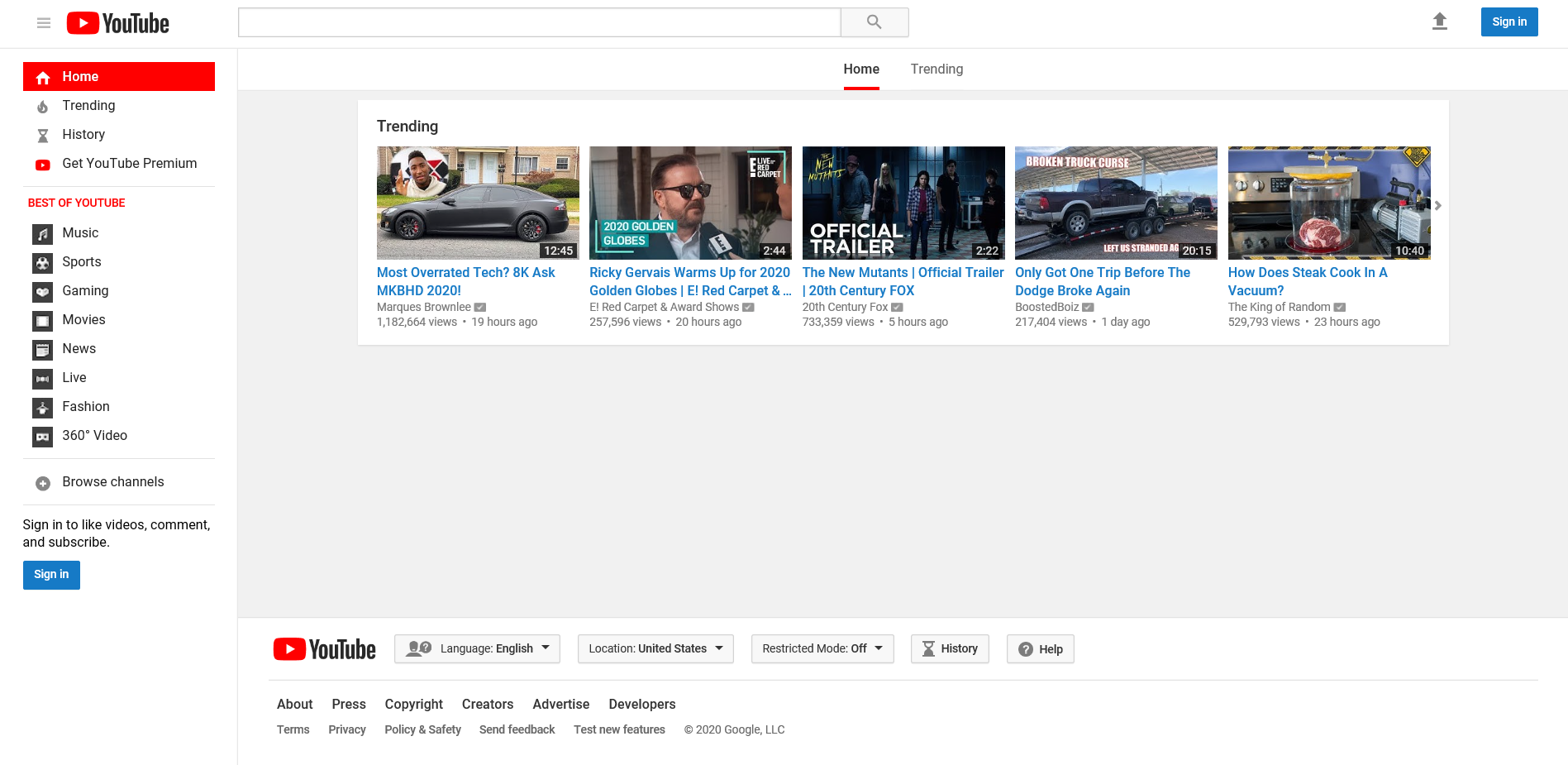 YouTube on IE 11