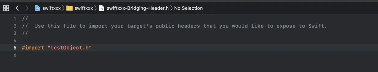 桥接文件中引入OC类