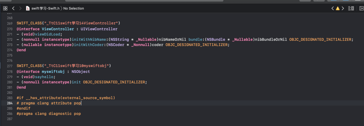 swift学习-Swift.h文件
