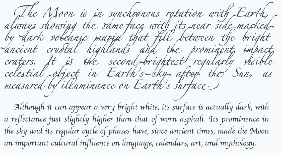 花式字体与手写字体