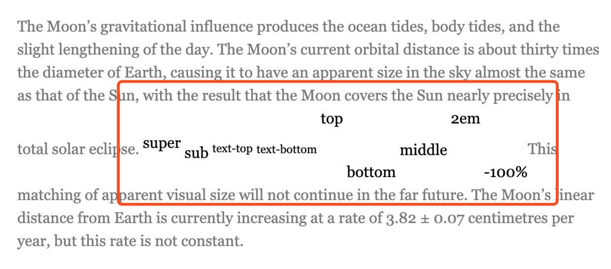 vertical-align不同值对应效果
