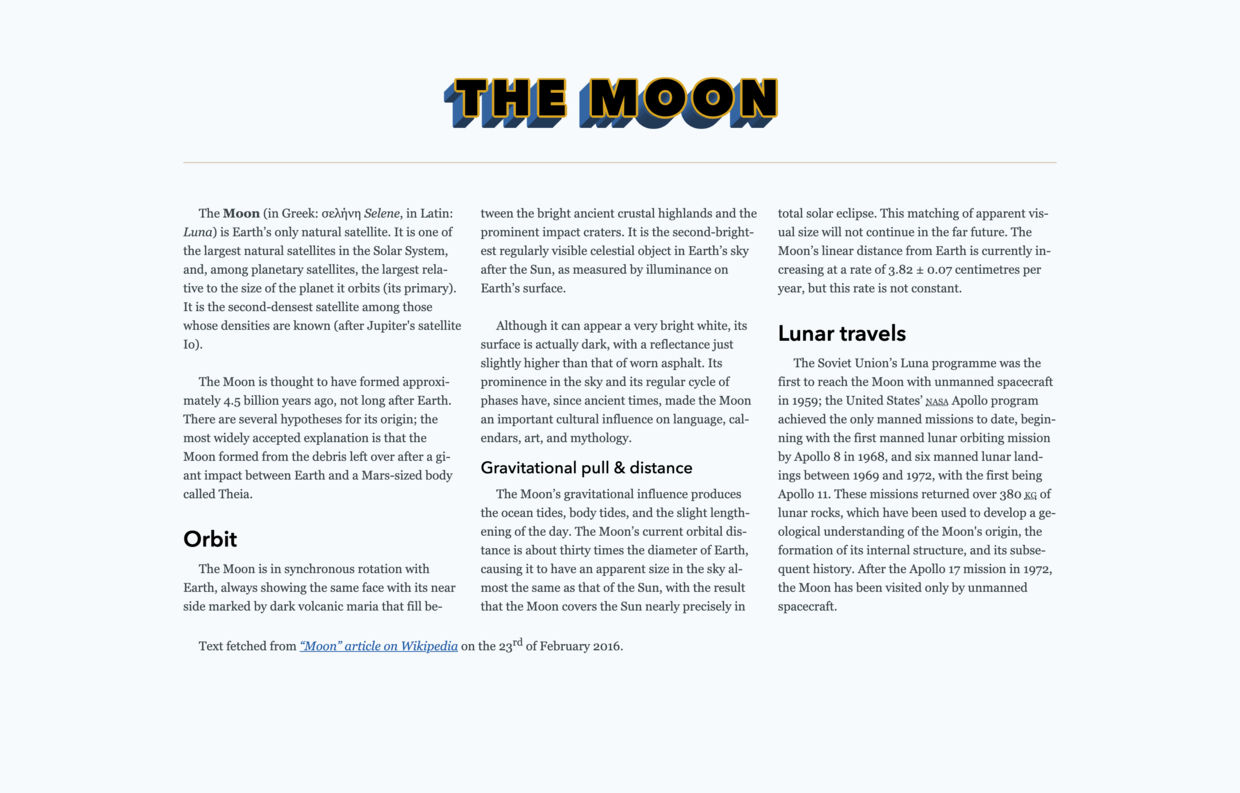 多栏文本应用垂直律动