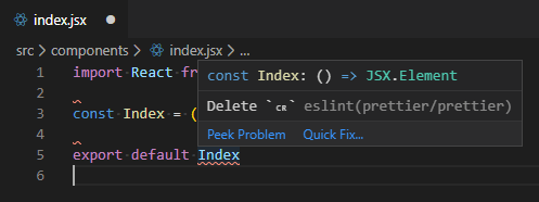 Code File With Prettier Linting Errors - .gitattributes