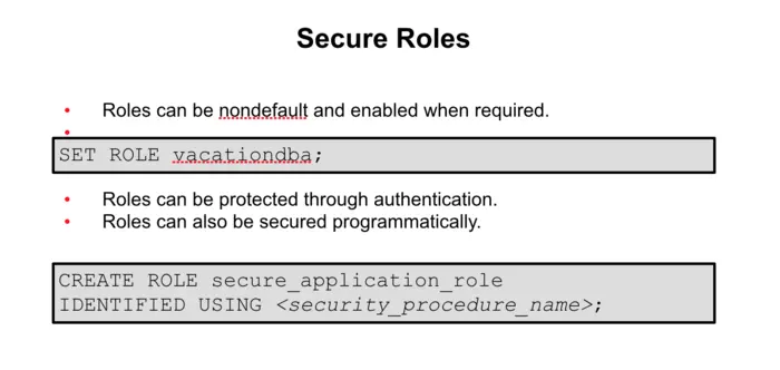 Secure Roles