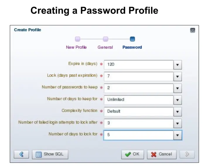 Creating a Password Profile