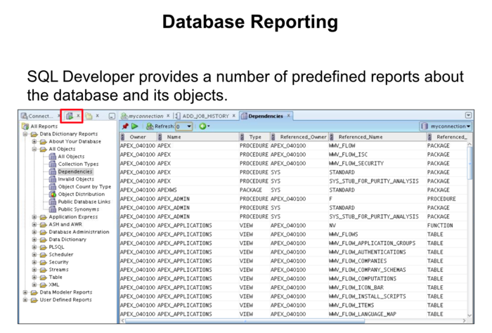 Database Reporting
