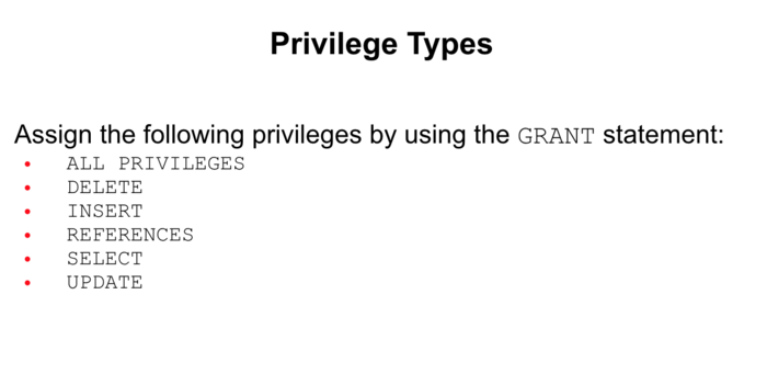 Privilege Types