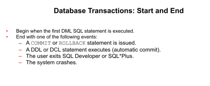 事务的开始和结束
