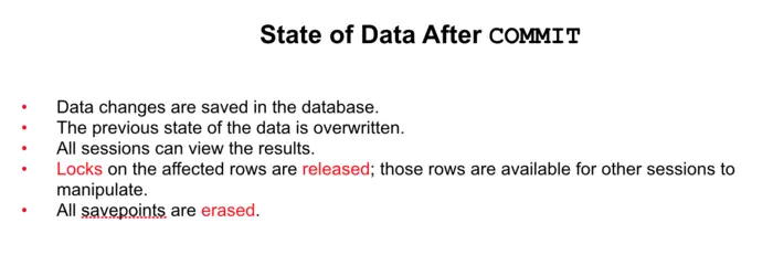 State of Data After COMMIT