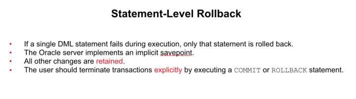 Statement-Level Rollback