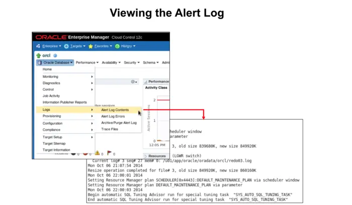 Viewing the Alert Log