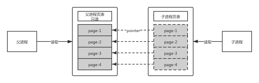 Fork后的进程示意图