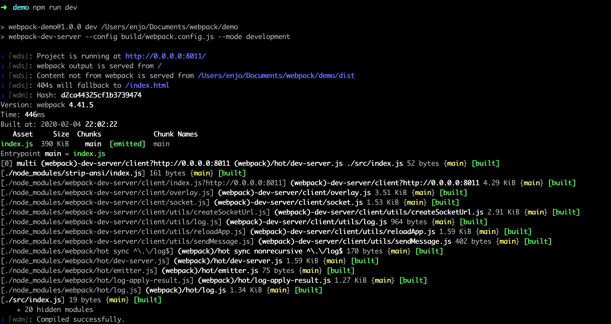 3.启动本地服务器 webpackdevserver它是用来快速搭建本地服务的工具。 2. package.json 掘金
