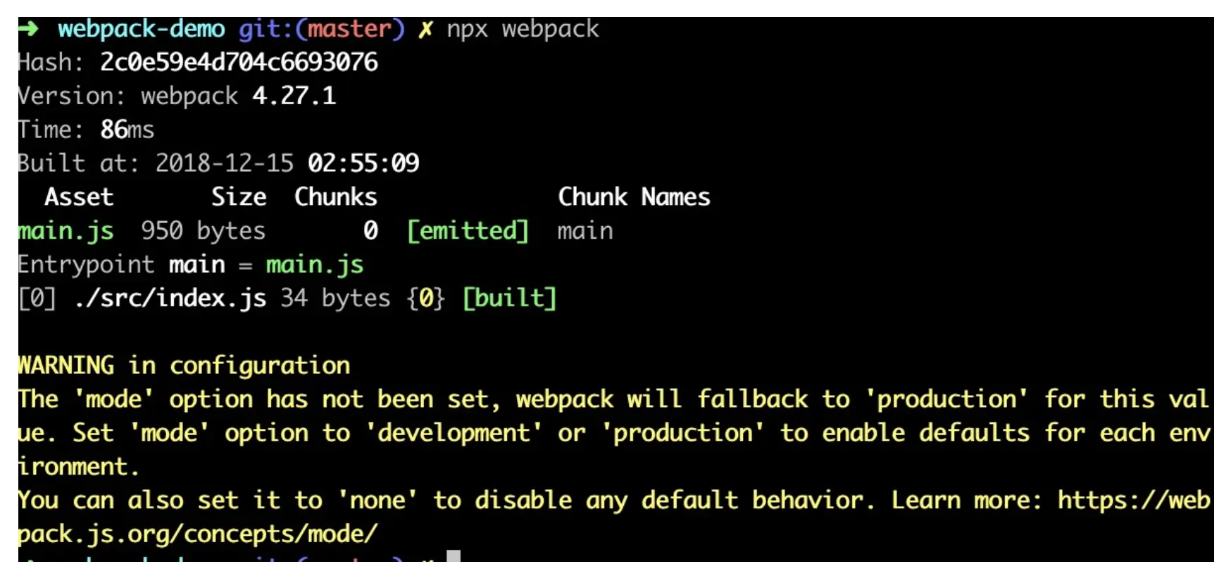 npx webpack