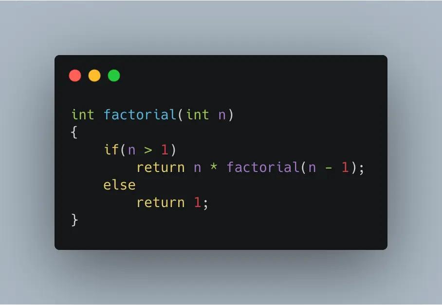 C 编写的计算阶乘代码