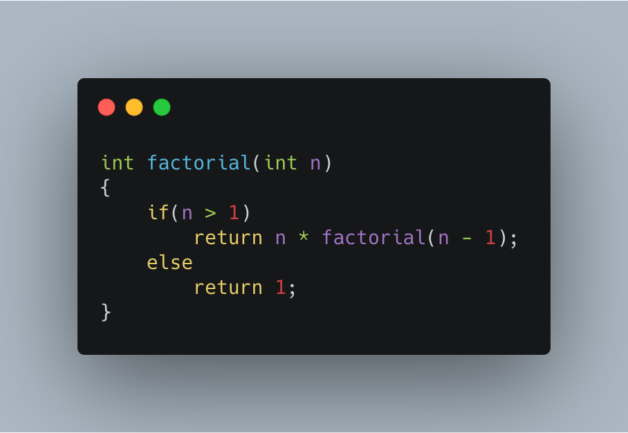 C 编写的计算阶乘代码