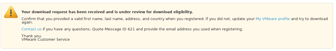 Vmware Account Locked