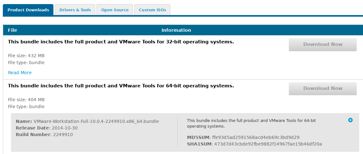 Vmware List