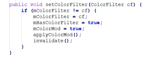 setColorFilter