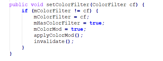 setColorFilter