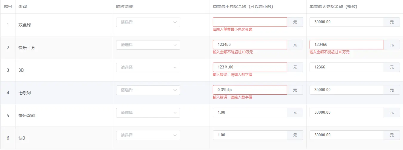 表格嵌套表单控件