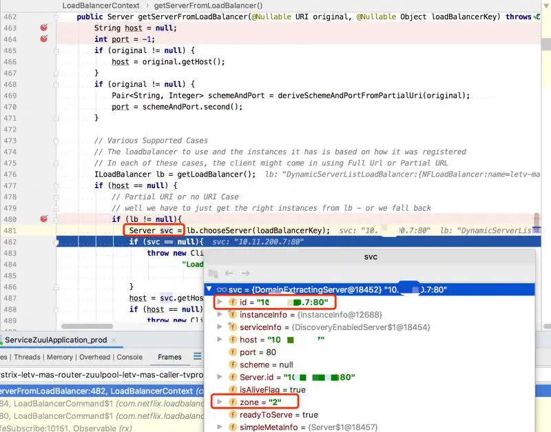 LoadBalancerContext#getServerFromLoadBalancer