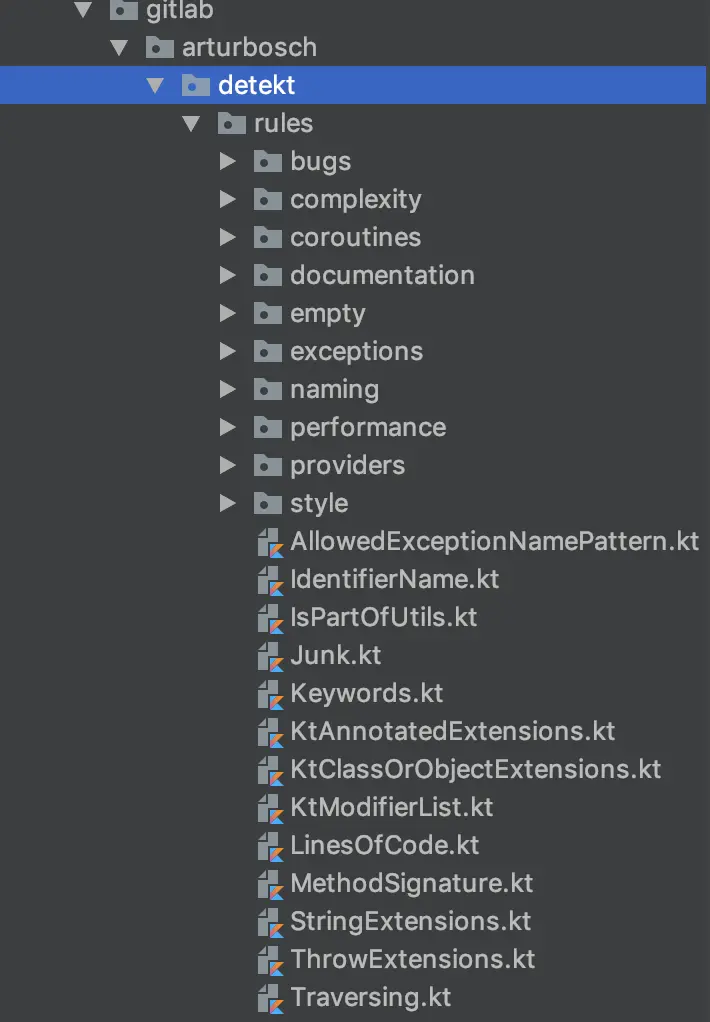detekt rules