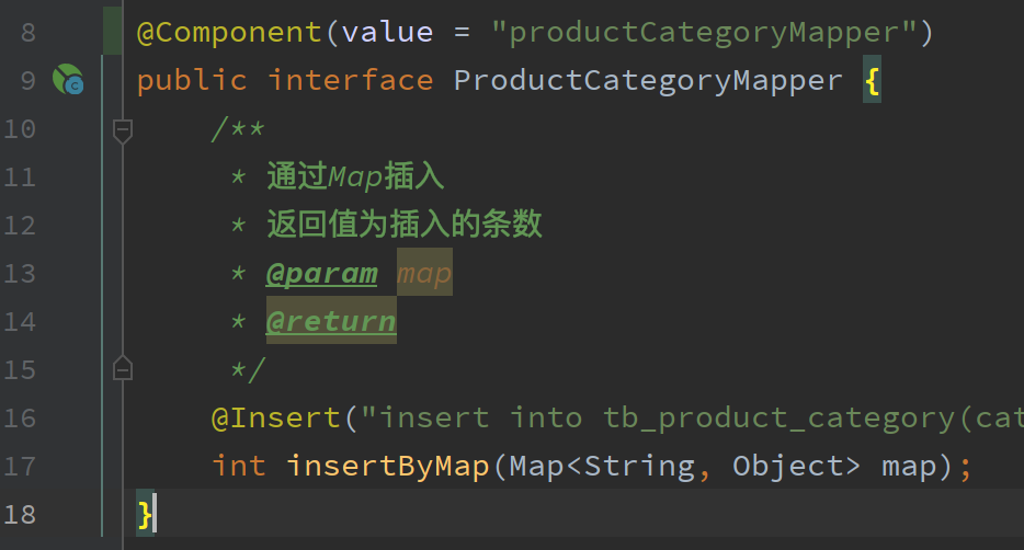 04 在mapper添加一个注解:@Component(value =