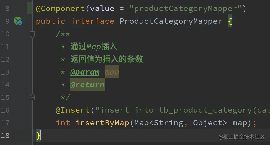 04 在mapper添加一个注解：@Component(value =