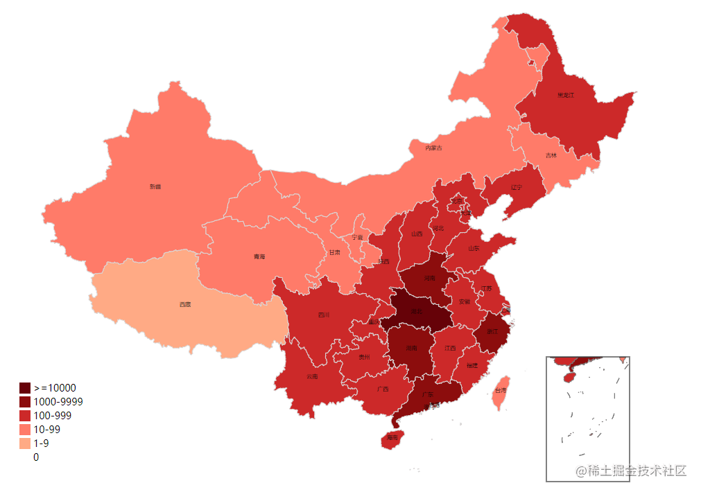 reactd3绘制疫情地图